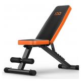 Lusper Weight Bench for Home Gym  Adjustable and