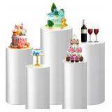 5Pcs Metal Round Cylinder Stands  for Party