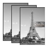 upsimples 24x36 Poster Frame Black 3 Pack