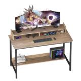 WOODYNLUX Computer Desk with Shelves  32 Inch