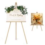 Wooden Easel Stand for Sign 63  Portable Painting