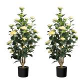 Romantic Season 2Pack Artificial Camellia Tree