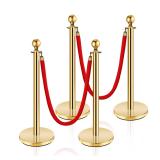 Stainless Steel Stanchion Post 5 FT Red Carpet