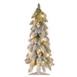 Snowy Downswept 24 in  Artificial Forestree with