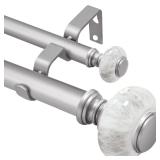 Ycolnaefllr 1 Inch Diameter Double Curtain Rods