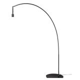 Floor lamp base w light blb  arched  black