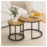 Smuxee Nesting Coffee Table Set of 2  23 6  Round