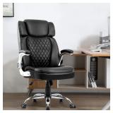 High Back Office Chair with Adjustable Arms  PU