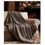 2 pack of Fireside Heathered Knit Fleece Reverse