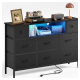 Fixwal Dresser for Bedroom with Power Outlets and