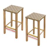 Bar Stools Set of 2  27 6inch Metal Counter