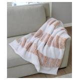 Alpine Valley Cozy Sherpa Throw  50  X 60    Beige