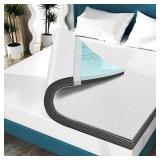 Elviros 4 Inch Gel Memory Foam Mattress Topper