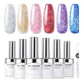 Candy Lover Gel Nail Polish Set  6 Colors Blue