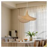 Littleglovo Pendant Lights Rattan Hanging Lamp 17