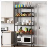 5 Shelf Shelving Units and Storage on 3   Wheels