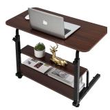 Adjustable Height Mobile Computer Desk Small