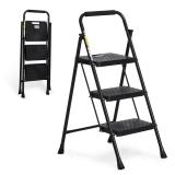 Step Ladder 3 Step Folding with Handgrip  500Lbs