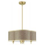 4 Light Mid Century Modern Chandelier Light Semi