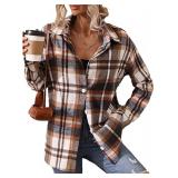 Deer Lady Plaid Flannel Shirts for Women Buffalo