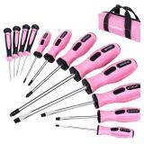 FASTPRO 12 Piece Pink Magnetic Screwdrivers Set