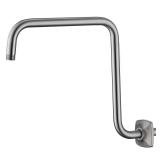 S Shape Shower Extension Arm with Flange