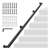 8FT Square Tube Handrail Wall Mount Staircase