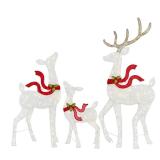 3 Piece LED Deer Family Holiday Yard Decoration