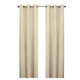 Weathermate Grommet Curtain Pair  80 X 95  Natural