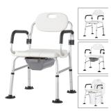 Bedside Commode Chair for Elderly  Versatile 3 in