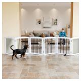 ZJSF Freestanding Panel Dog Gate for Indoor