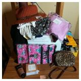 Box Of Clothing & Purses With Tags