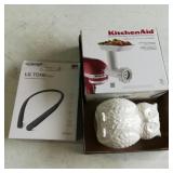 Kitchen Aid Attachment, Headset & Owl Bank