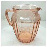 Pink Depression Glass Pitcher