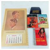 1960s Calendar, Mystery Books & Bulova Watch Case