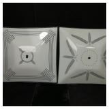 (2) 1950-60s Ceiling Light Shades ILCO