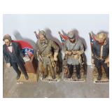 Four Confederate Soldier Decanters