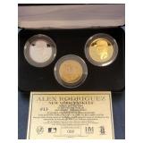 Alex Rodriguez 3 coin Set (2ozt TW .999 Silver)