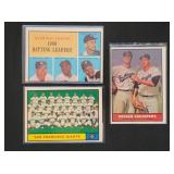 3- 1961 Topps #41, #167, #207