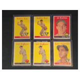 6- 1958 Topps #70, #85, #162, #162, #400, #400