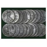 Roll of 20 Mixed ASE Silver Eagles UNC (20 ozt