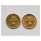 1851 and 1852 Gold $1 Liberty Heads