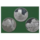 3- Postmaster Rounds (CAN) Silver .925 0.64 ozt  (