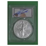 2022 ASE Silver Eagle PCGS MS70 NMBHOF Dominique W