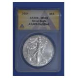 2024 ASE Silver Eagle ANACS MS 70