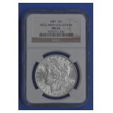 1887 Morgan Silver Dollar McClaren Collection NGC