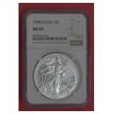 1998 ASE Silver Eagle NGC MS 69