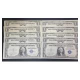 10- 1935 and 1957 Mixed $1 Silver Certificates, St