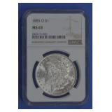 1885-O Morgan Silver Dollar NGC MS 63