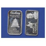 2- Mixed .999 1 ozt Silver Bars ( 2 ozt TW)